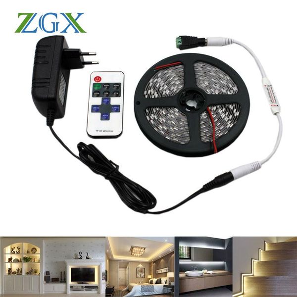 

strip light 60 leds/m flexible diode ribbon tape decor indoor outdoor home waterproof dimmer warm white lamp strips led
