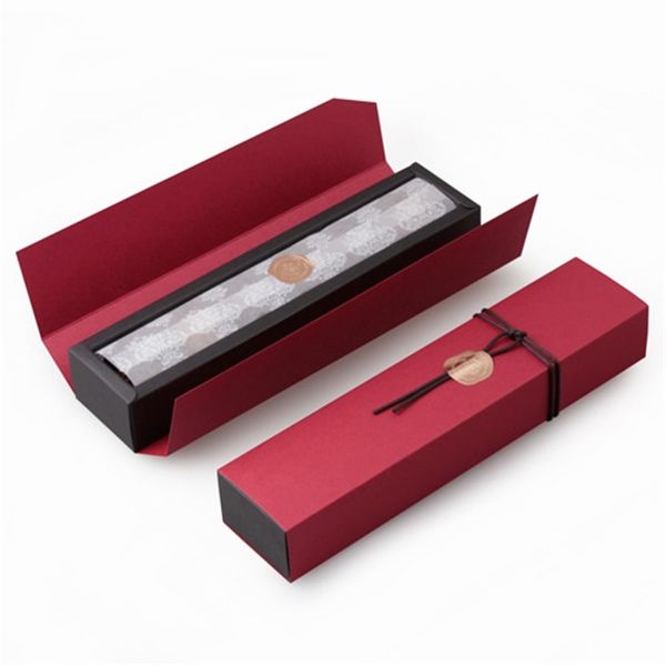 22.5 * 4 * 3.5 cm Kırmızı 10 Set Çikolata Kağıt Kutusu Sevgililer Günü Noel Doğum Günü Partisi Hediyeler Ambalaj Saklama Kutuları 210325