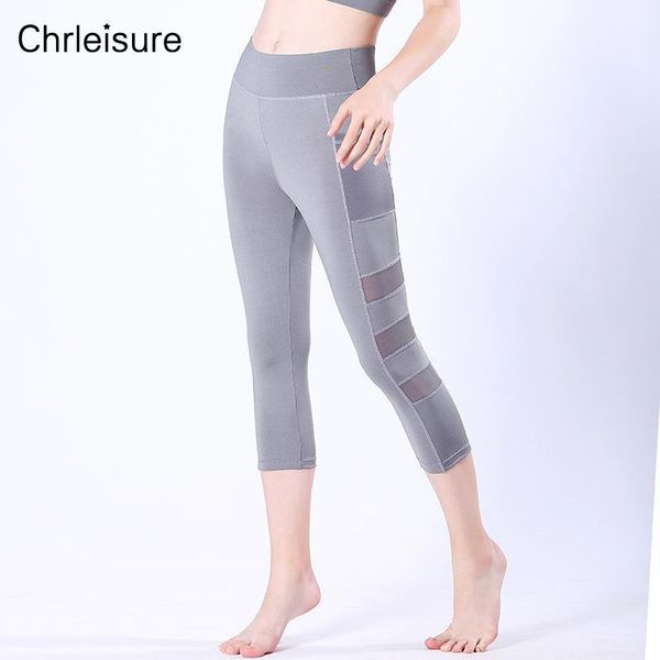 

women's leggings chrleisure women waist hollow-out patchwork fitness hip lift gym running workout casual activewear for, Black