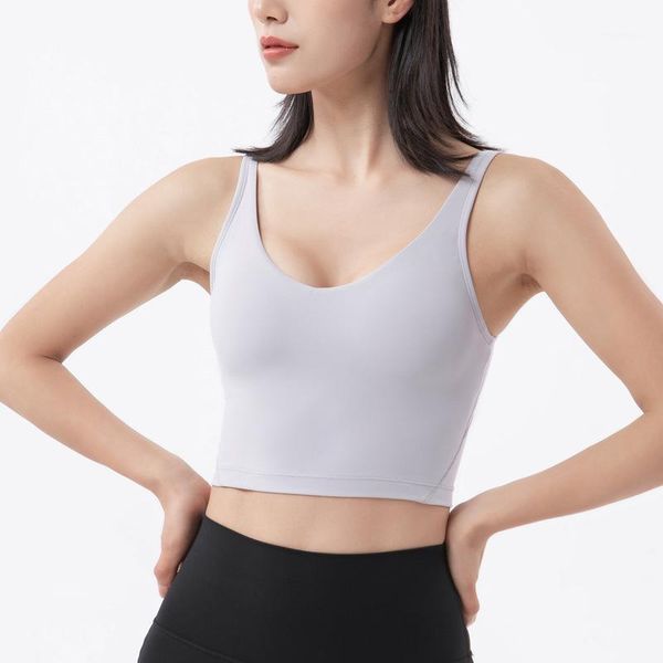 

shockproof fitness sportswear gathered sport bra women's v-neck bras for gym running push up lingerie yoga outfit