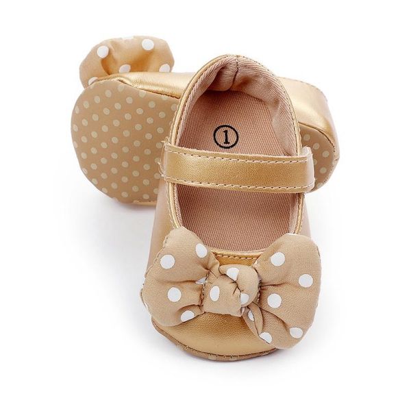 

first walkers baby shoes girl boy soft leather butterfly-knot shoe fit