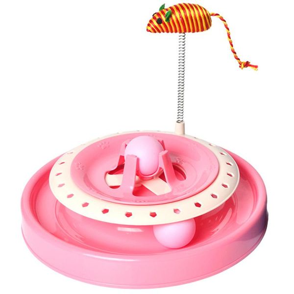 

cat toys transer dog turntable toy puzzle crazy play plate spring mouse fuuny ball pet