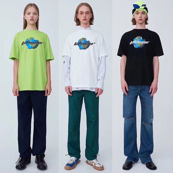 

tee ader woman man distortion printed short sleeve adher streetwear harajuku grip tshirt error, White;black