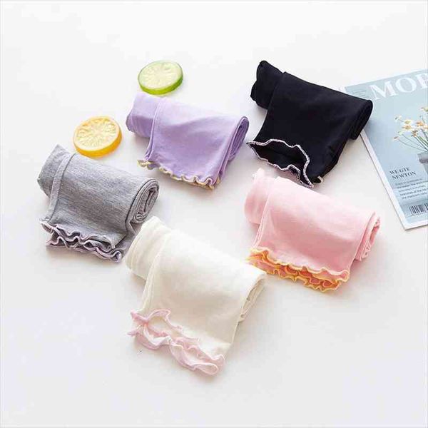 

summer fashion girls solid color leggings kids elastic modal pants, Blue