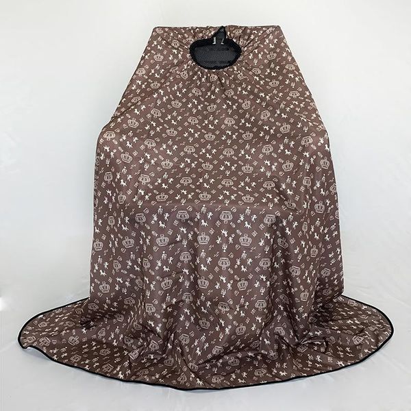 

crown printing hairdressing cloth trendy fashion super waterproof and anti-sticking hair breathable barber cape table skirt