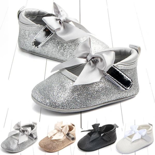 

first walkers foreign trade shiny baby princess shoes semi-glue soft sole anti-slip single 0-1 year old