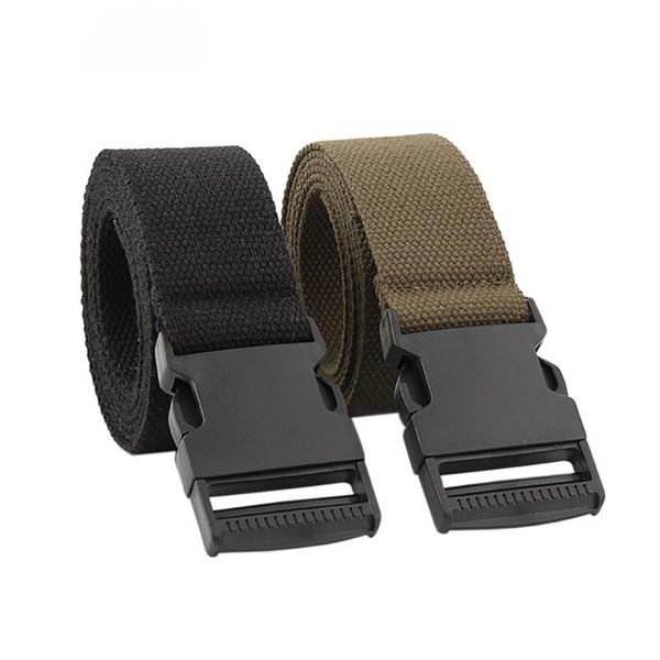 

belts waist adjustable outdoor belt military nylon men army style automatic buckle canvas for women 4 color 2021, Black;brown