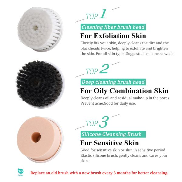 

beauty star electric face cleansing brush facial exfoliation washing massager super soft for oily sensitive skin personal care r