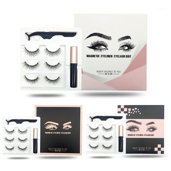 

magnet eyelash magnetic liquid eyeliner & false eyelashes tweezer set waterproof long lasting extension1