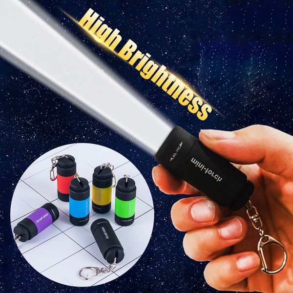 

new key chains led light flashlight lamp pocket keychain mini torch waterproof, Silver