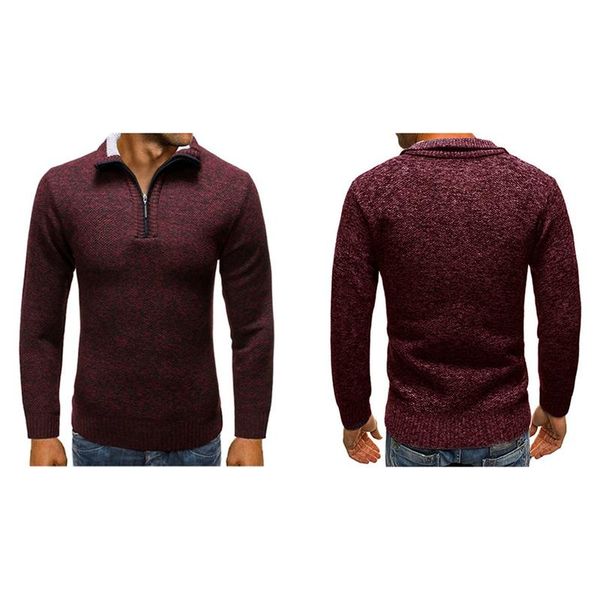 

men's sweaters 2x zipper plus velvet padded pullover sweater cardigan stand collar coat wine red l & xl, White;black