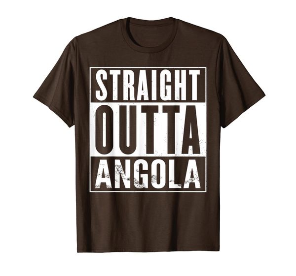 

straight outta angola distressed vintage funny t-shirt, White;black