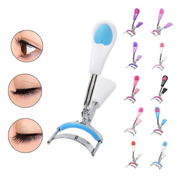 

eyelash curler 1 piece protable colorful curling eyelashes clip cosmetic beauty tweezers heart handle tool with makeup peac d9m1