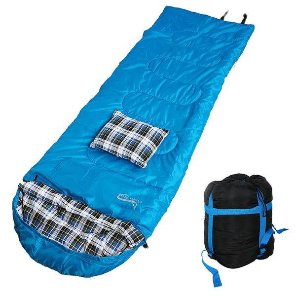 

2kg lattice envelope backpacking sleeping bag winter lightweight warm with pillow for outdoor hiking bags