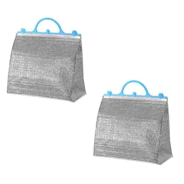 

storage bags 2pcs practical thermal lunch tote portable waterproof insulation