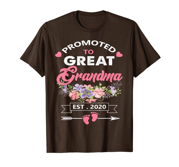 

New Grandma Gifts Promoted To Great Grandma Est 2020 T-Shirt, Mainly pictures