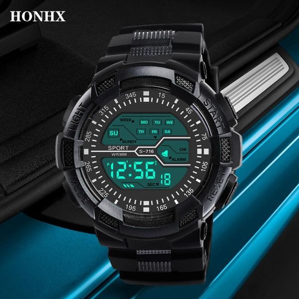 

wristwatches men boy waterproof lcd digital satch date rubber sport wrist watch males luxury fashion clock relogio masculino, Slivery;brown