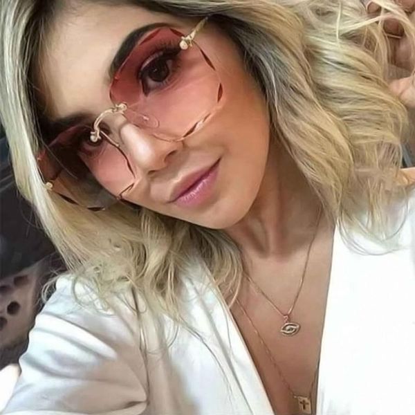 

sunglasses 2021 fashion women metal sun glasses for woman ocean lens shopping ladies shades, White;black