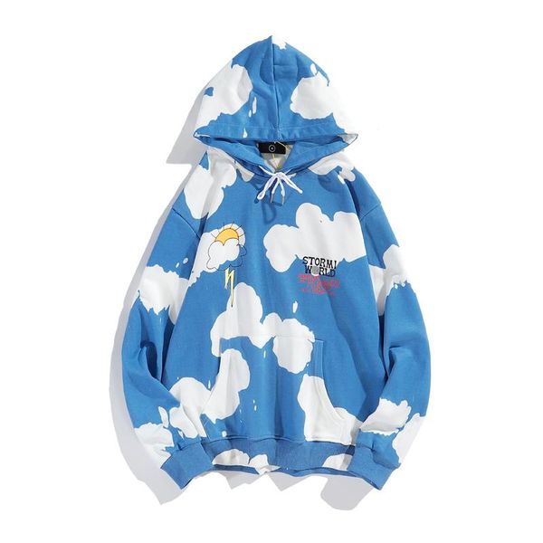

men's hoodies & sweatshirts tie dye sweatshirt men's hoodie and ladies fashion sportswear hip hop trend, Black