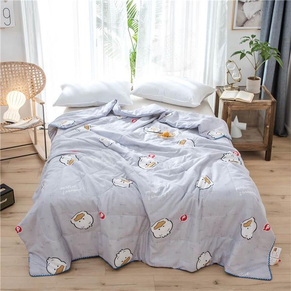 

comforters & sets summer quilted blanket for bed washed cotton cartoon kids baby thin quilt comforter bedspread double cover coverlet beddin