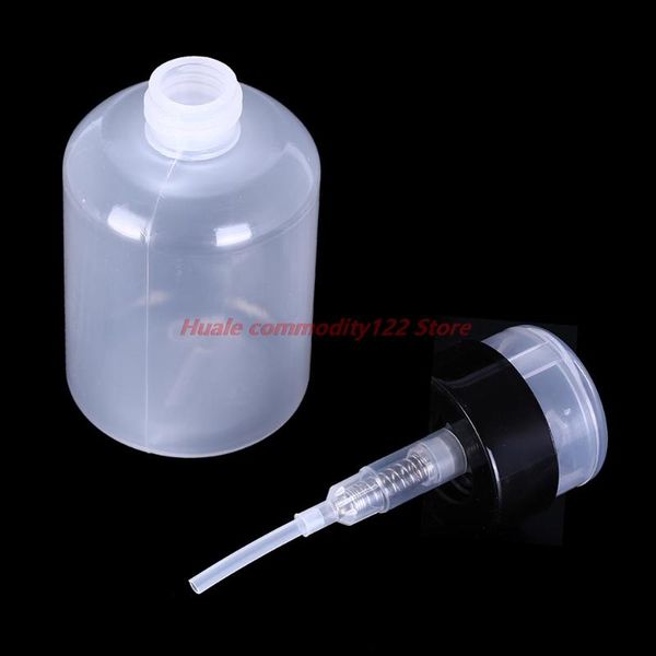 

storage bottles & jars 220ml nail art mini pump dispenser empty bottle acrylic gel polish remover cleaner liquid container pressure