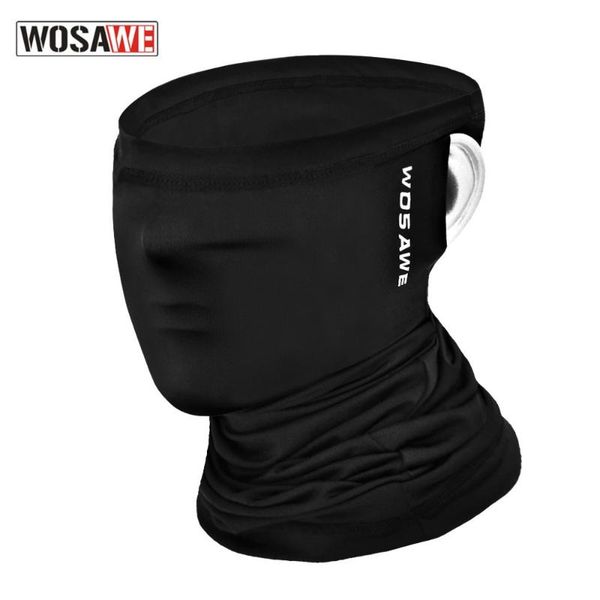 

anti-uv cycling scarf headband helmet linings ice silk moisture absorption caps & masks, Black