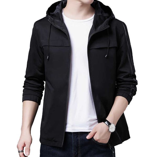 

men's jackets fashion men streetwear causal bomber jacket man hooded zipper windbreaker mens sportswear coat slim fit male outwear 0ywf, Black;brown