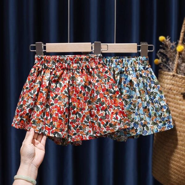 

shorts children clothing summer kids toddler cotton fashion floral print girls' baby girl beach pants, Black
