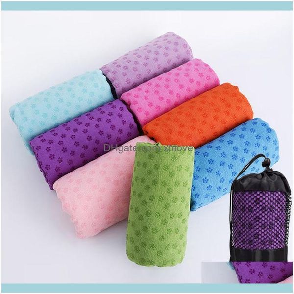 

supplies & outdoorsnon-slip yoga towel blankets mats anti skid pilates gym fitness sports down blanket 183*63cm soft comfortable with mash b