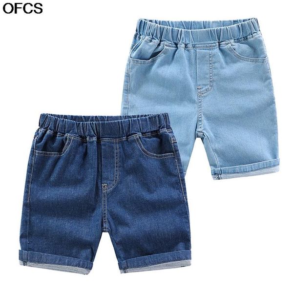 

jeans children shorts boys denim short pants summer girls children's beach cotton casual kids clothes, Blue