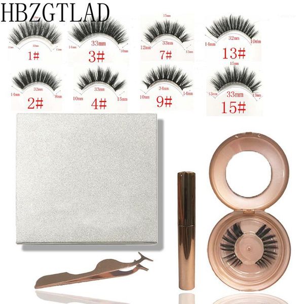 

magnetic eyeliner with eyelashes reusable 3d mink magnets lashes false1