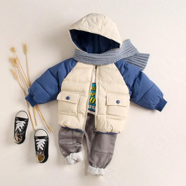 

men's down & parkas children 's cartoon cotton - padded jacket winter thick boy velvet baby girls casual, Black