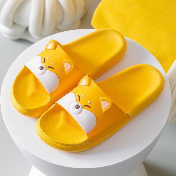 

slippers sandals women home soft indoor bathroom non slip kawaii puppy flip flops 2021 summer fashion beach casual shoes, Black