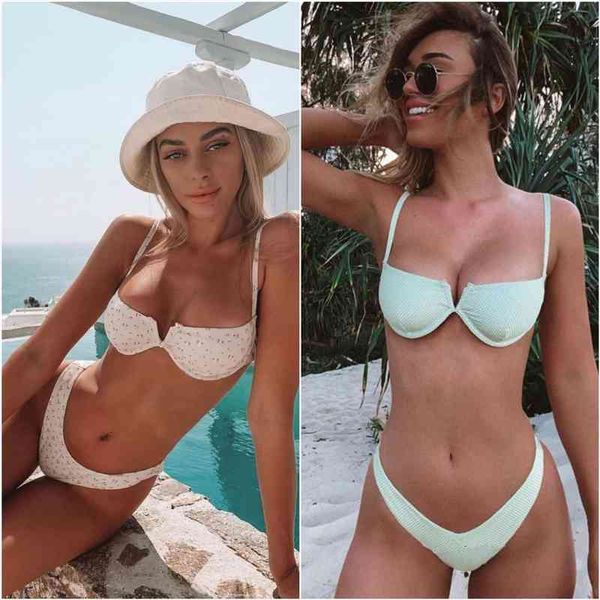 

selling womens seperated retro women swimsuits dotted underwire bathing suit high waist thong, White;black