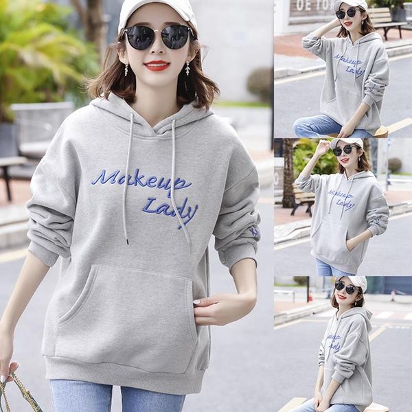 

women's hoodies & sweatshirts women autumn winter casual pullovers leisure letter printed, Black