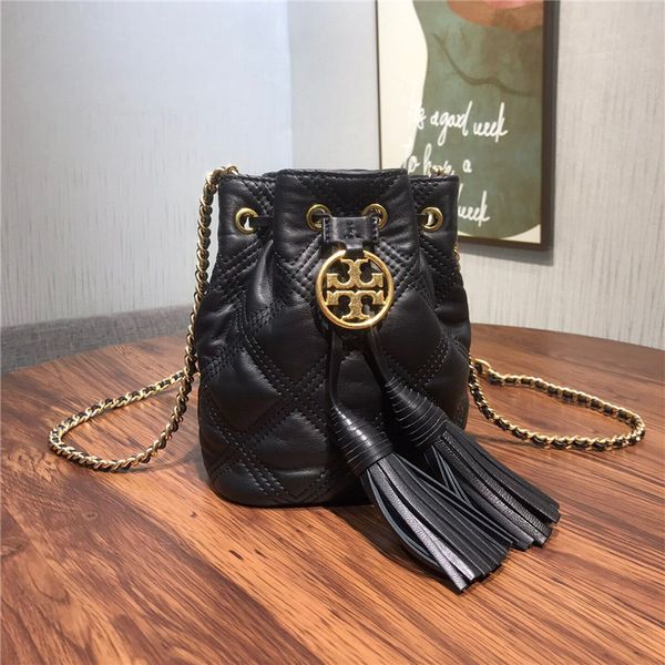 

outlet tb women's bag 310 mini sheepskin lingge bucket fleming one shoulder cross tassel small round luxuryss designerss yw