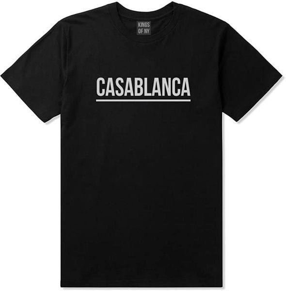 

men's t-shirts city of casablanca simple underline mens t-shirt, White;black