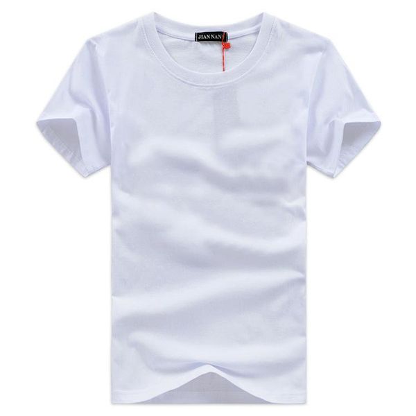 

men's t-shirts summer men daily casual t-shirt solid color cotton round neck half-sleeved trend loose korean, White;black