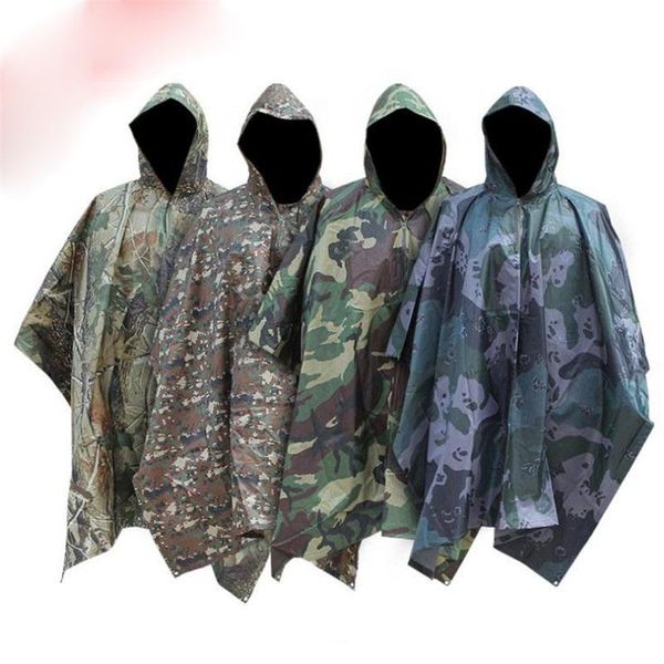 

raincoats 3 in 1 multifunctional motorcycle bike raincoat outdoor fashion cloak riding camouflage poncho picnic mat