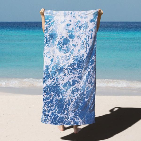 

cover-ups double-sided printing beach towel absorbent quick-drying microfiber bath swimming 180*90cm