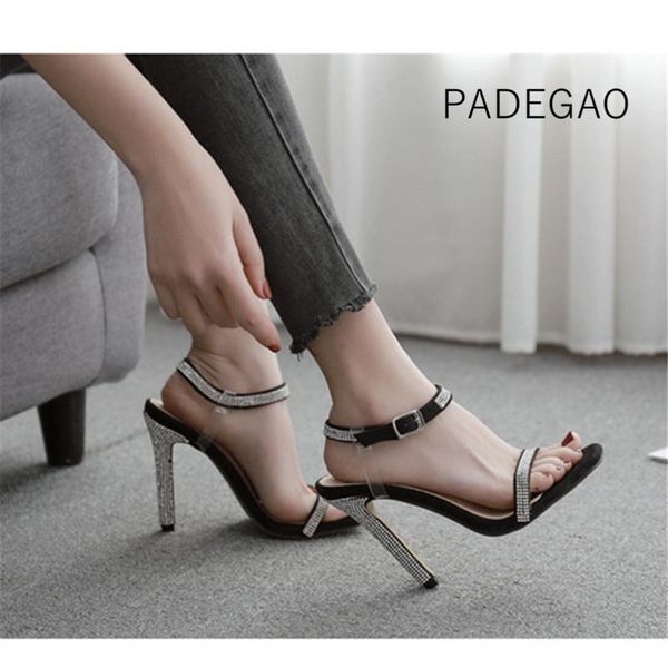 

women sandals 2021 summer sandal casual crystal fashion shoes, Black