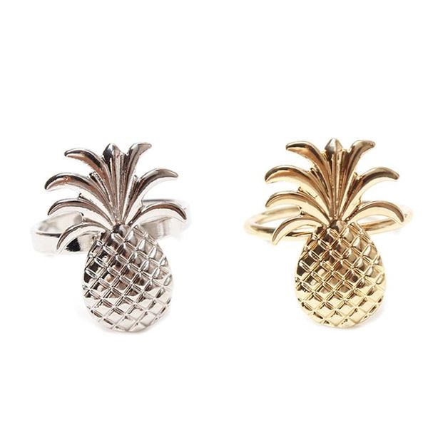 

napkin rings 12pcs pineapple ring metal plating stand wedding holiday party table decoration