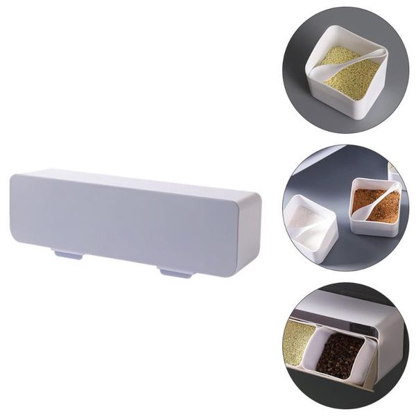 

toilet paper holders set kitchen condiment pots spice pepper jars sugar containers (light grey)