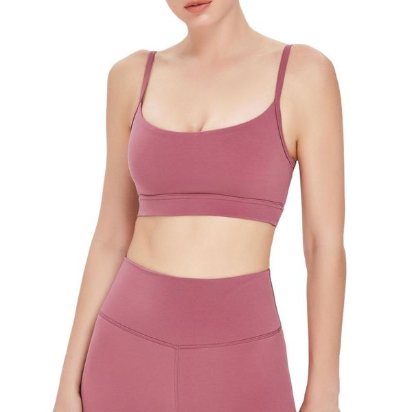 

gym clothing yoga bra padded crop women push-up high support workout fitness thin shoulder strap halter elastic sports underwear, White;black
