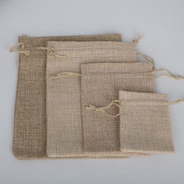 

natural 4 size cotton linen gift pouch bags decorative pouch/jewelry&gift&phone package party favor
