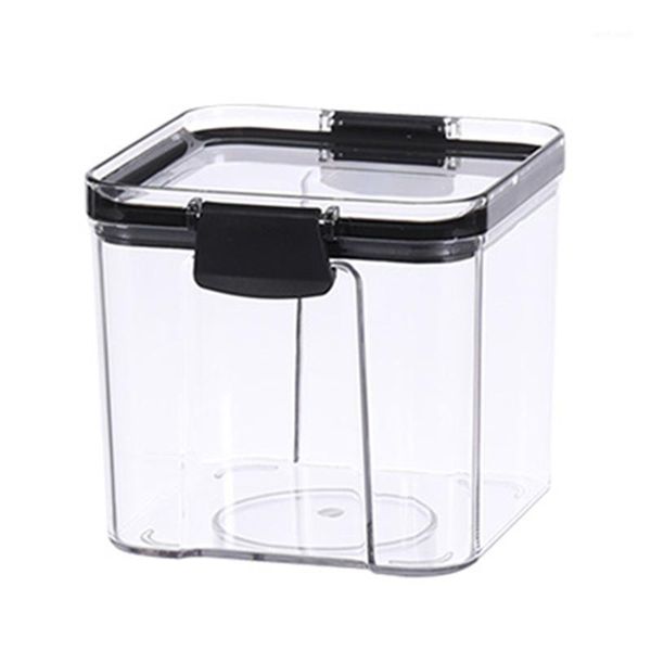 

square plastic containers with lids locking clips stackable airtight pantry & kitchen storage bottles jars