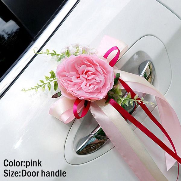 

wedding car decoration flower door handles rearview mirror decorate artificial j8 decorative flowers & wreaths