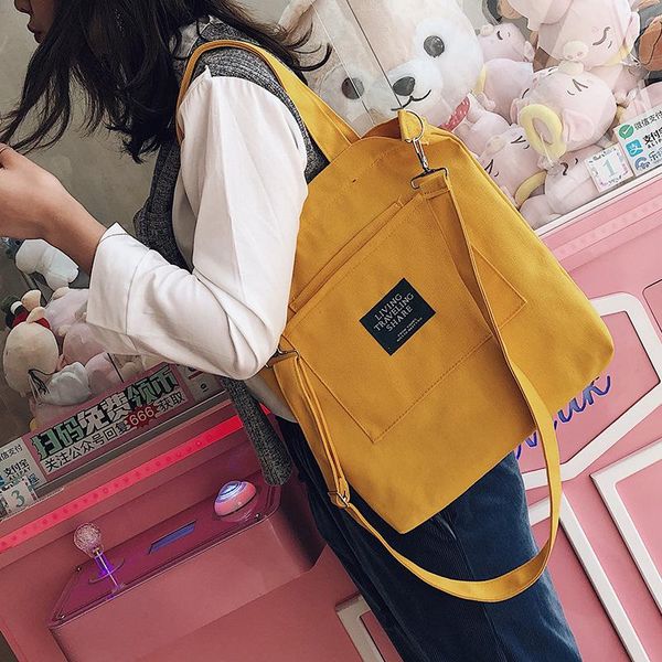 

drawstring canvas bag ladies shoulder messenger 2021 environmental protection shopping student