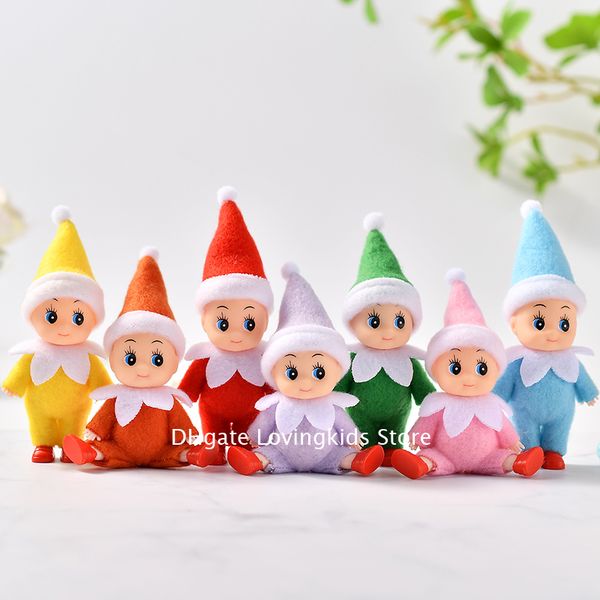 

dhl 100 pcs baby elf doll with feet shoes christmas baby elf dolls with movable arms and legs baby toys kids elves