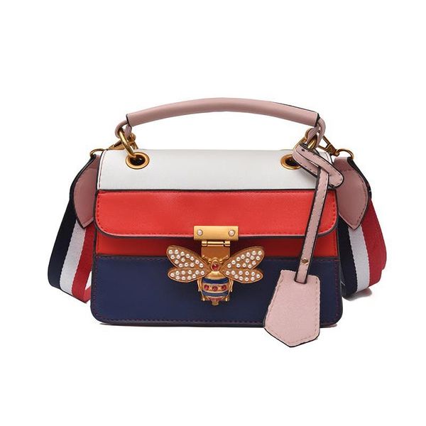 

evening bags hand for women 2021 fashion crossbody bag panelled pu leather handbag luxury ladies shoulder red purses